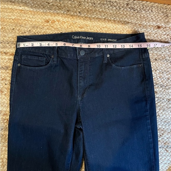 CALVIN KLEIN Jeans Women’s Straight Size 12 Dark Denim Blue - Picture 12 of 12